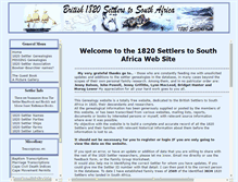 Tablet Screenshot of 1820settlers.co.uk